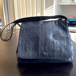 Genny Black Italian Leather Handbag